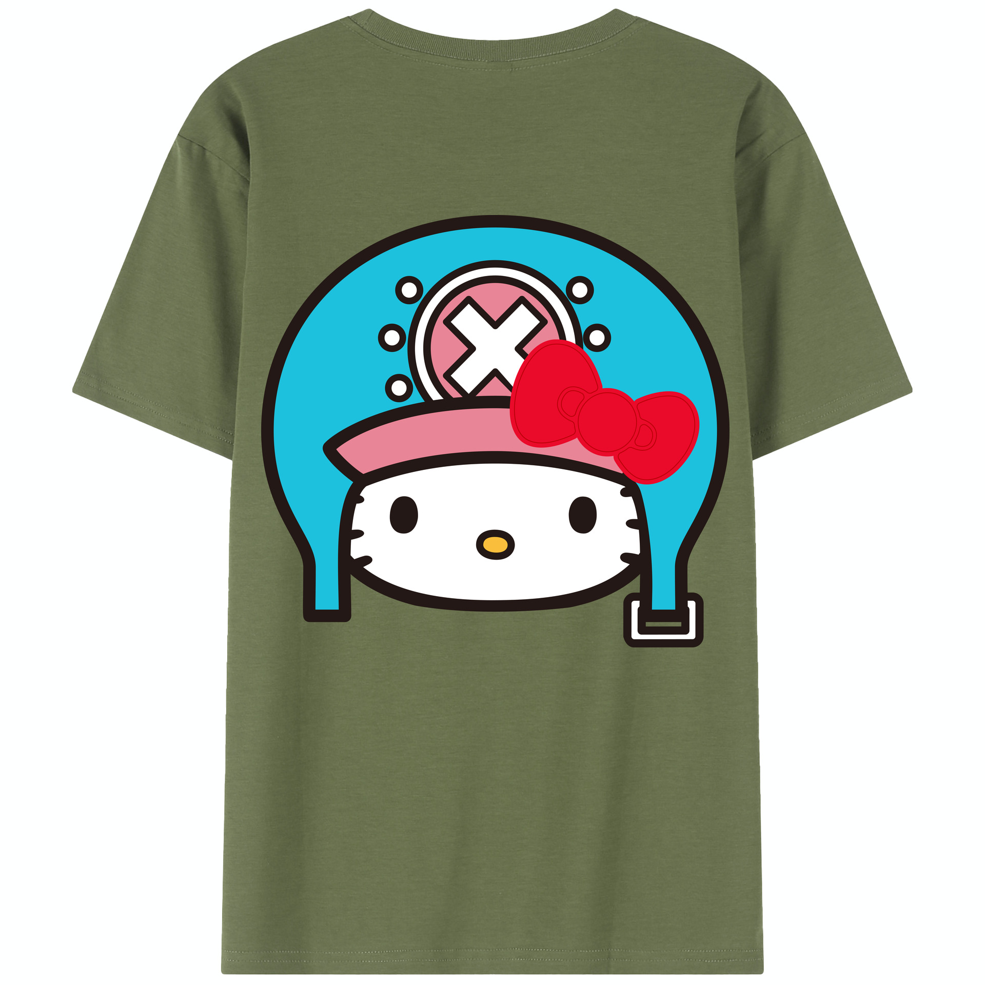 （画像用） Hello Kitty ハローキティ 綿100％半袖Tシャツ（背面プリント）